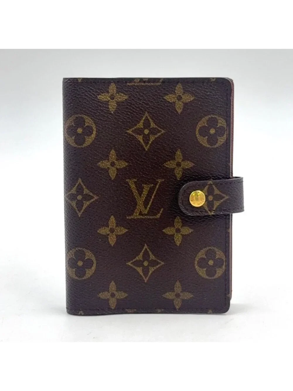 Louis Vuitton Agenda PM Brown Notebook Cover Gold